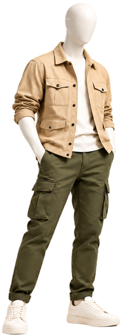 Pullingoo Streetwear Mannequin - Utility Safari & Cargos